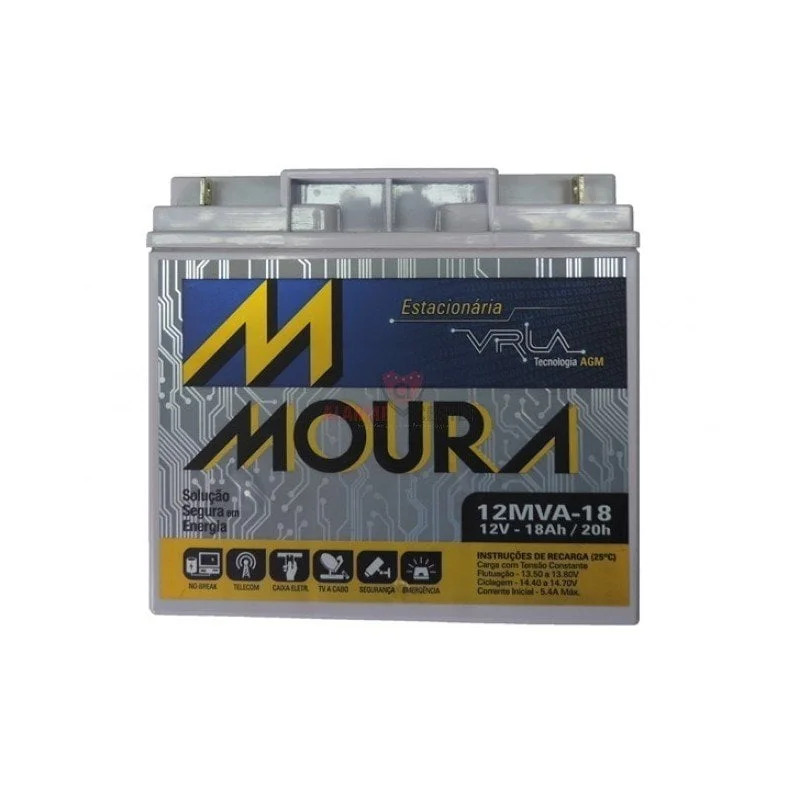 Bateria 12v 18Ah Moura nobreak e jetsky