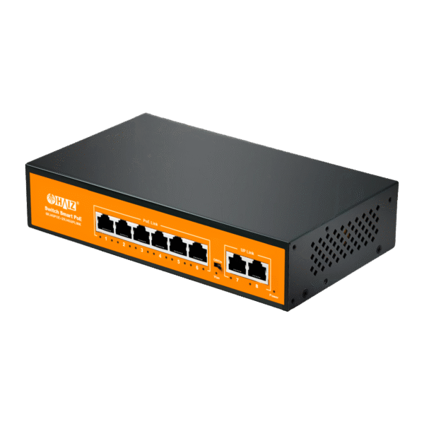 Switch POE Haiz 6 Portas Gigabit 10/100/1000Mbps + 2 UPLINK- HZ-1008GBPOE-A - Imagem 2