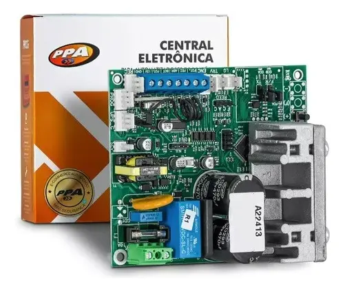 placa da ppa com display, full range, placa verde com caixa laranja