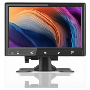 Monitor 7 polegadas preto, com entrada HDMI, para monitoramento de cftv