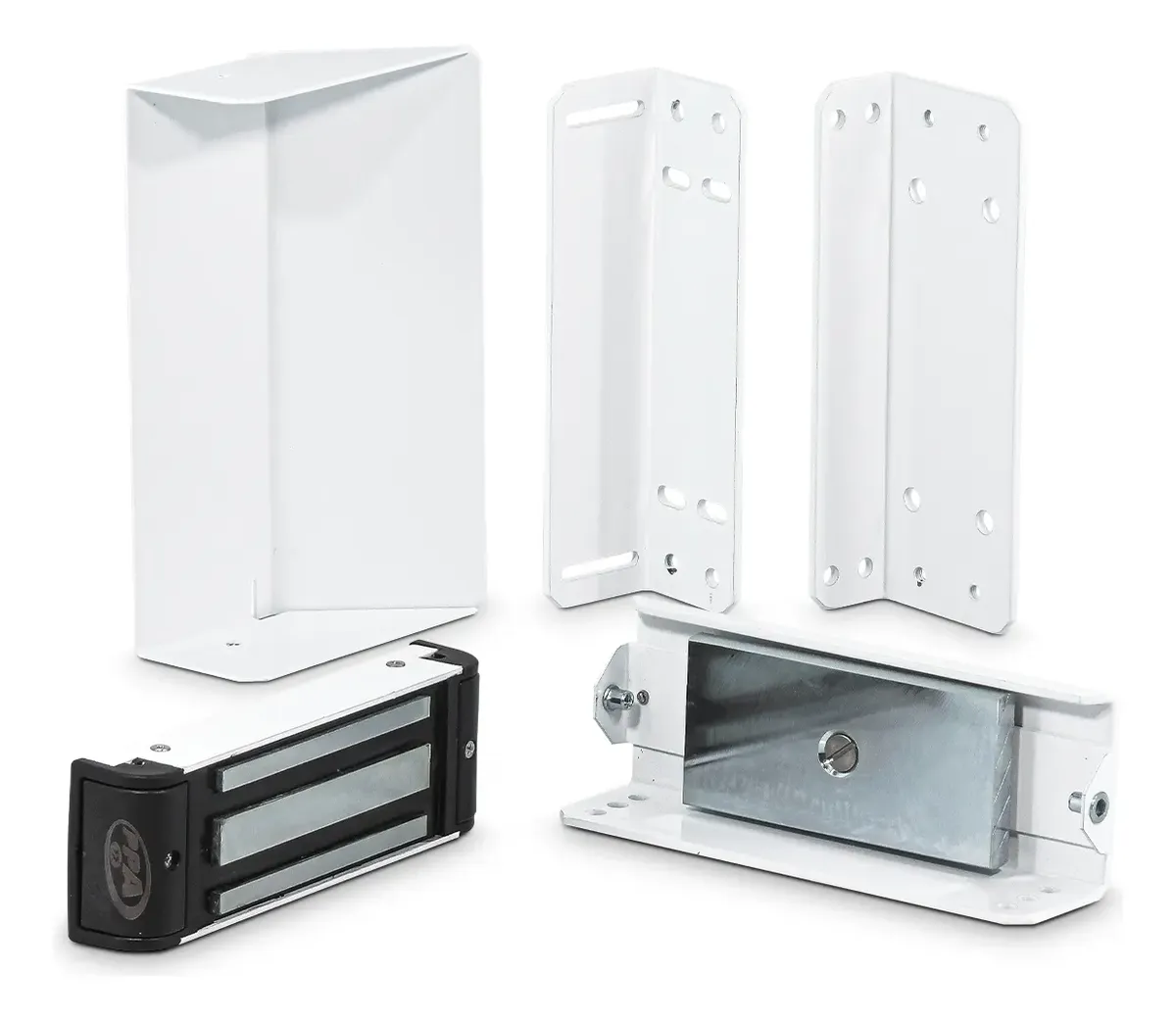 Fechadura Eletroima P200 12v Branca (Com Sensor E Kit Universal) - PPA - Imagem 3