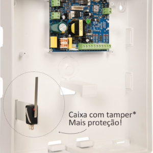 Expansor viaweb com fonte e caixa abs fonte full range 110v-220v
