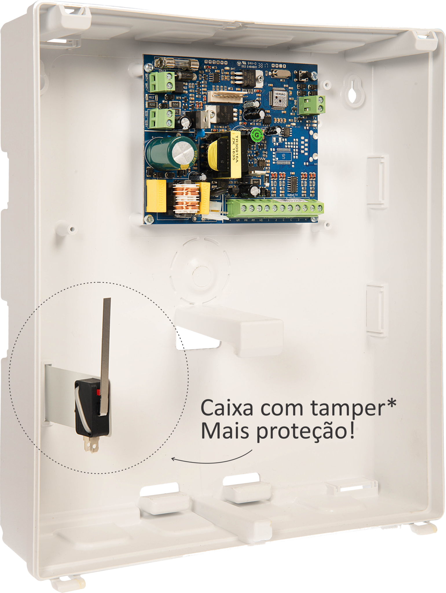Expansor viaweb com fonte e caixa abs fonte full range 110v-220v