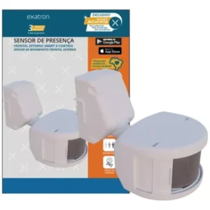 Sensor de presença frontal externo smart x-control branco da martca exatron